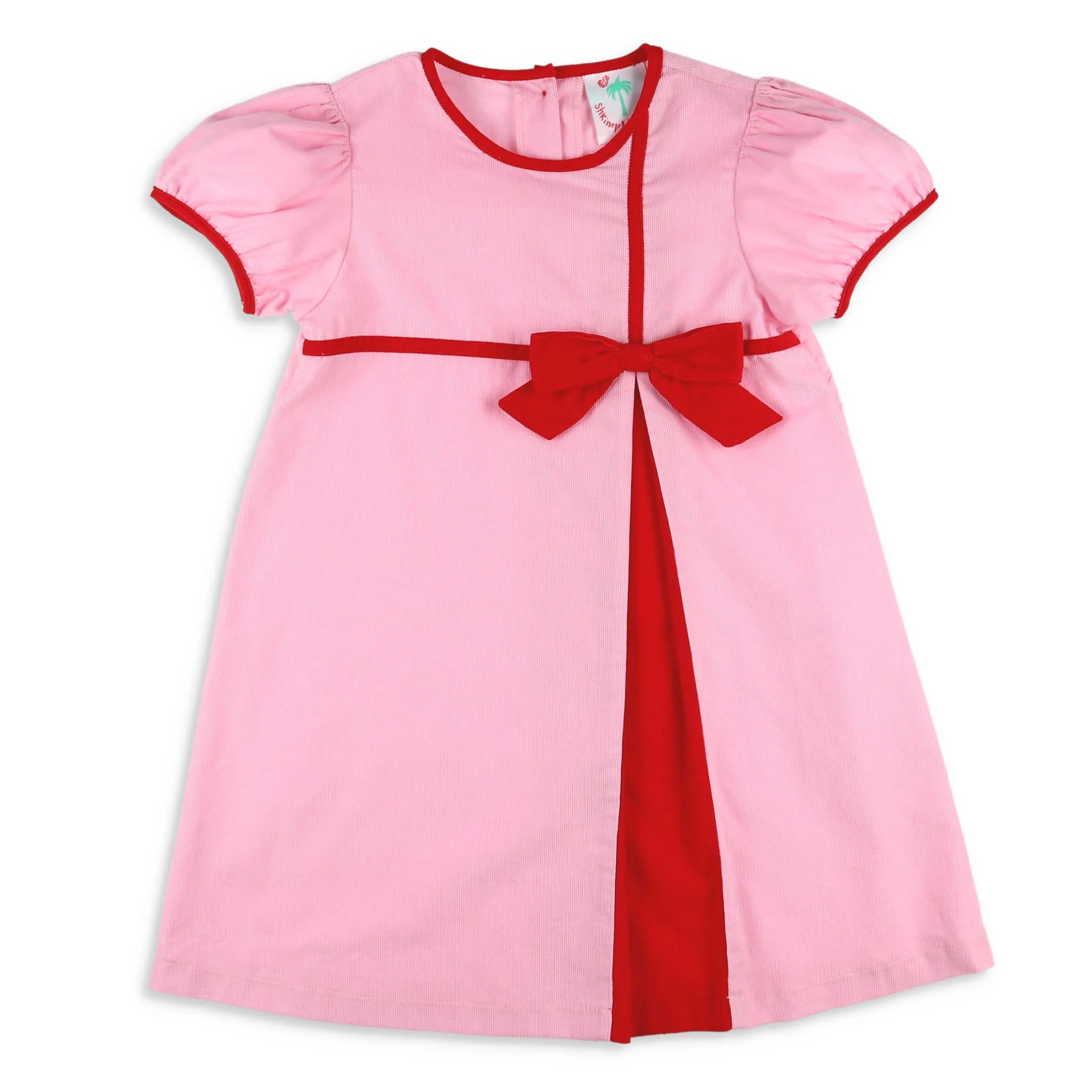 Girls Colleen Bow Dress - Pink - Shrimp and Grits Kids | Shrimp and Grits Kids
