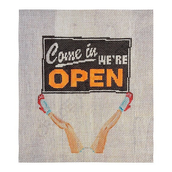 Open Sign With Ruby Slippers  Hand Painted Needlepoint Canvas - Etsy | Etsy (US)
