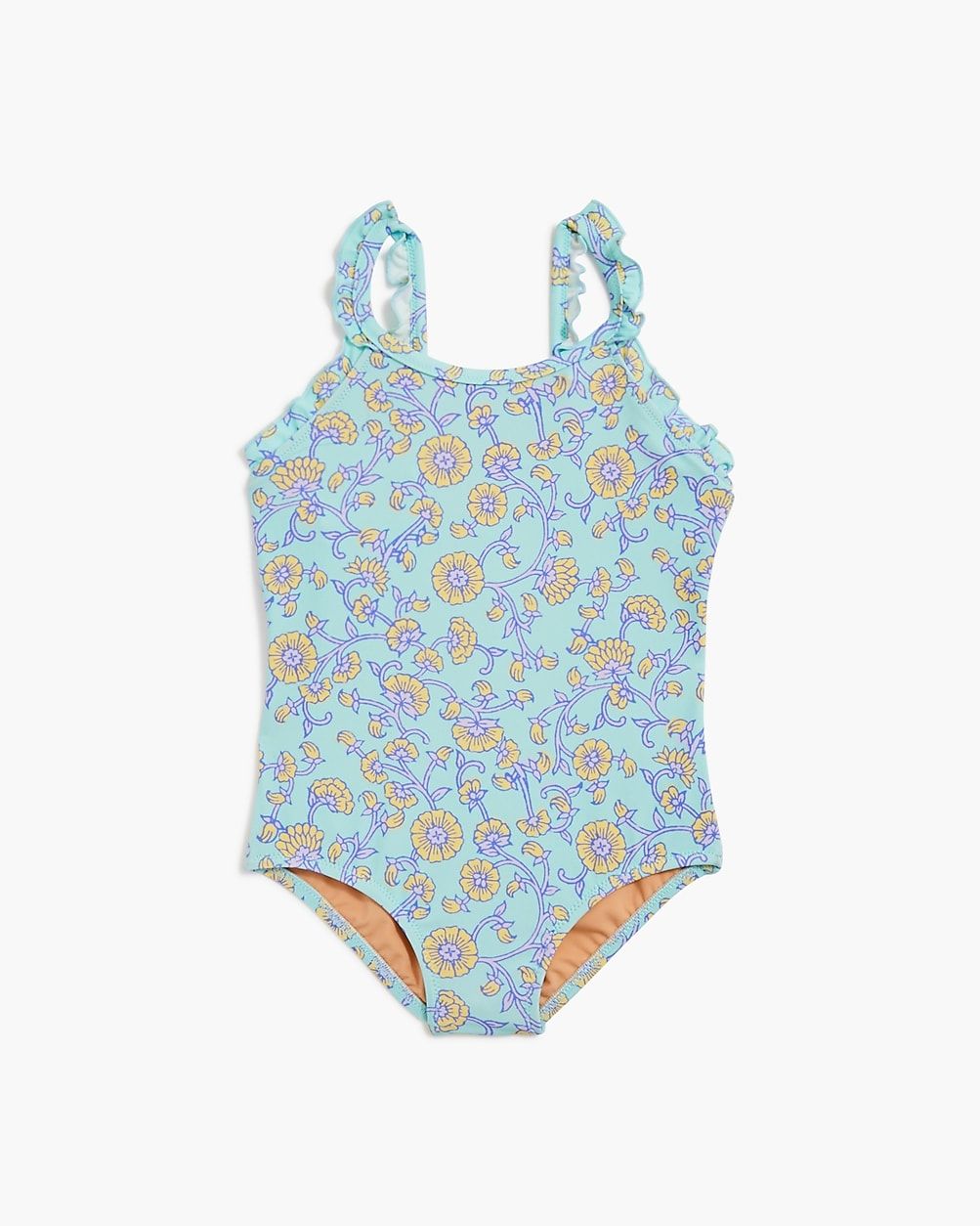 Girls' floral ruffle one-piece swimsuit | J.Crew Factory