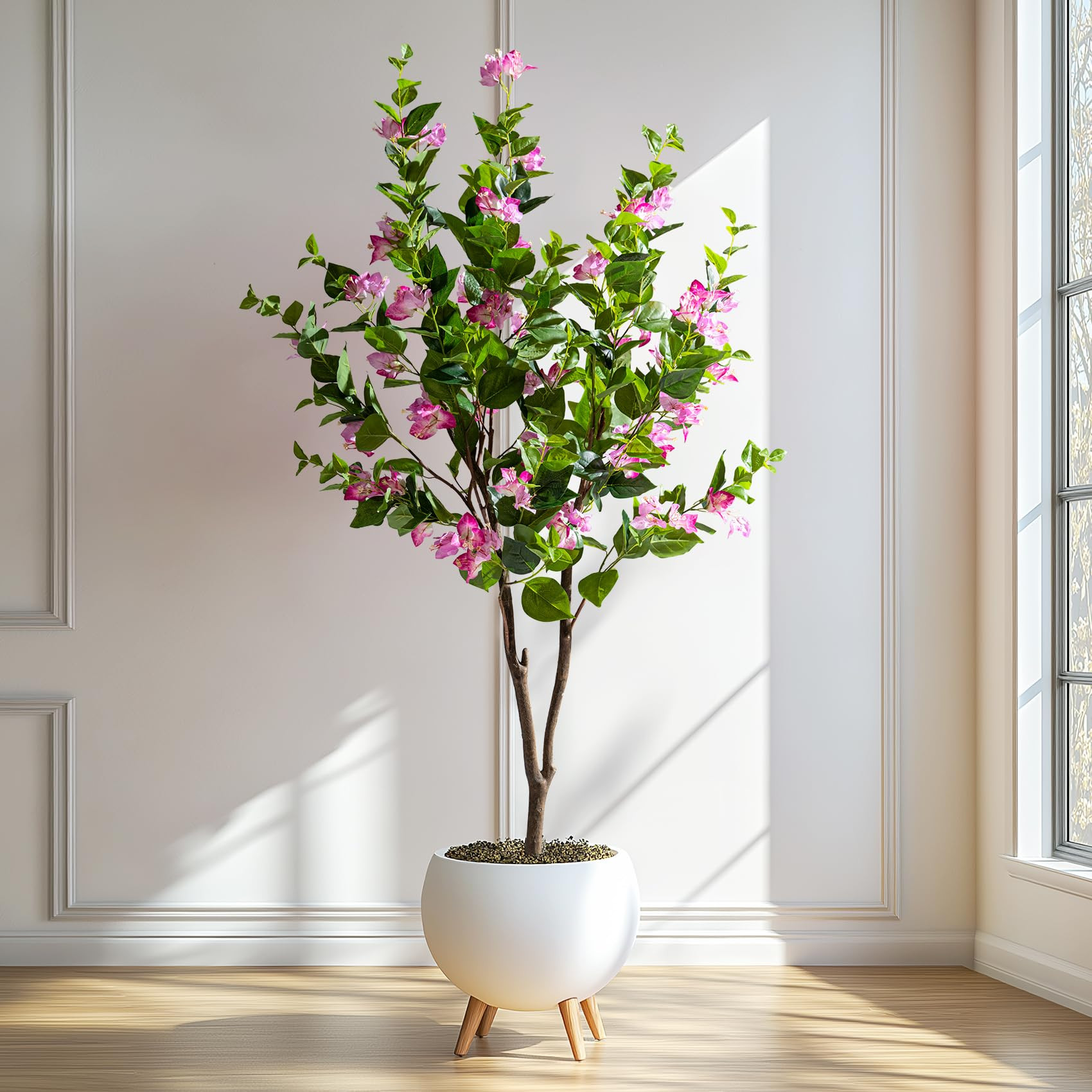 5FT Artificial Bougainvillea Tree Artificial Tree Tall Potted Fake Bougainvillea Trees for Outdoo... | Amazon (US)