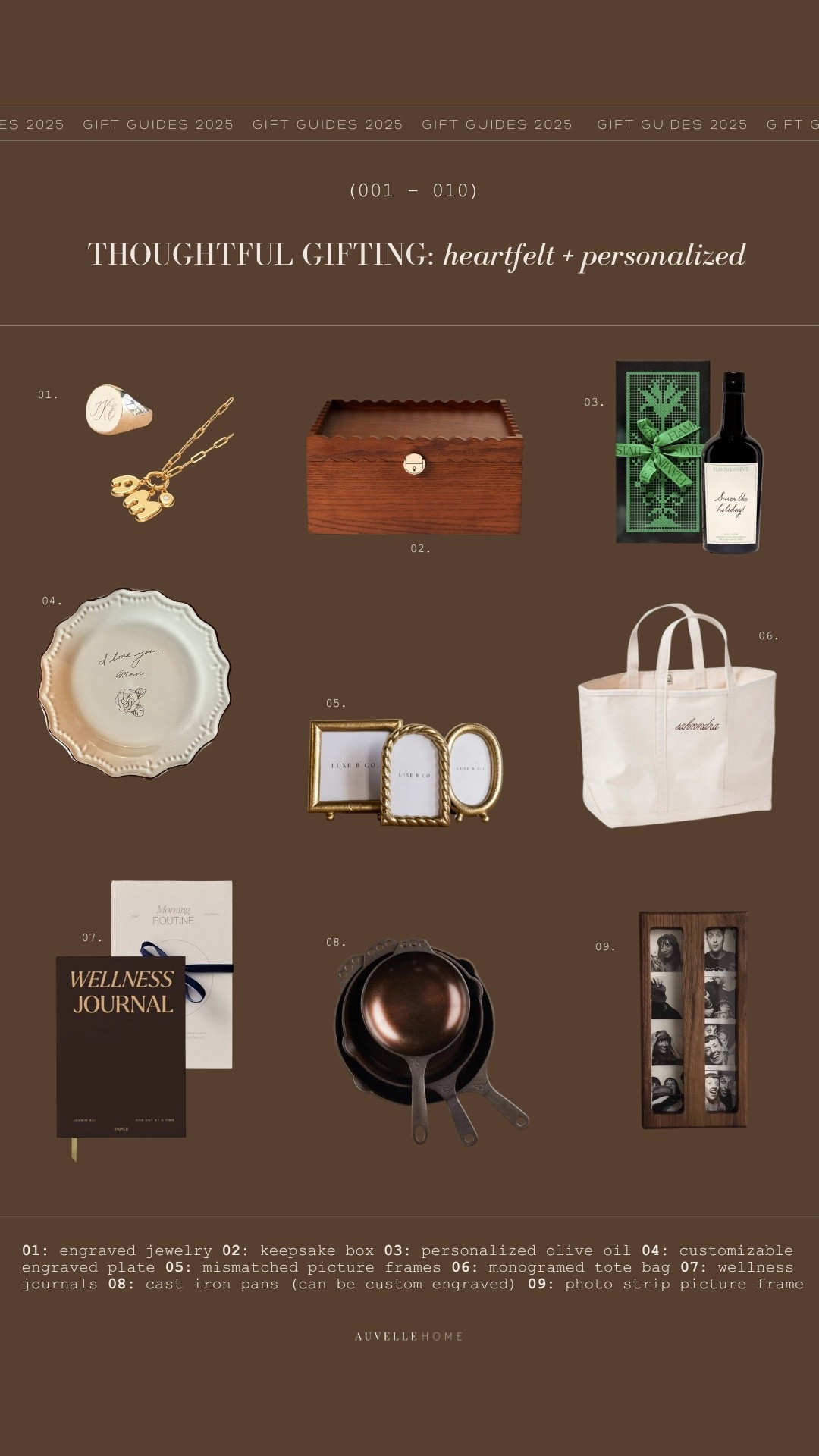GIFT GUIDE 003: personalized gifts 