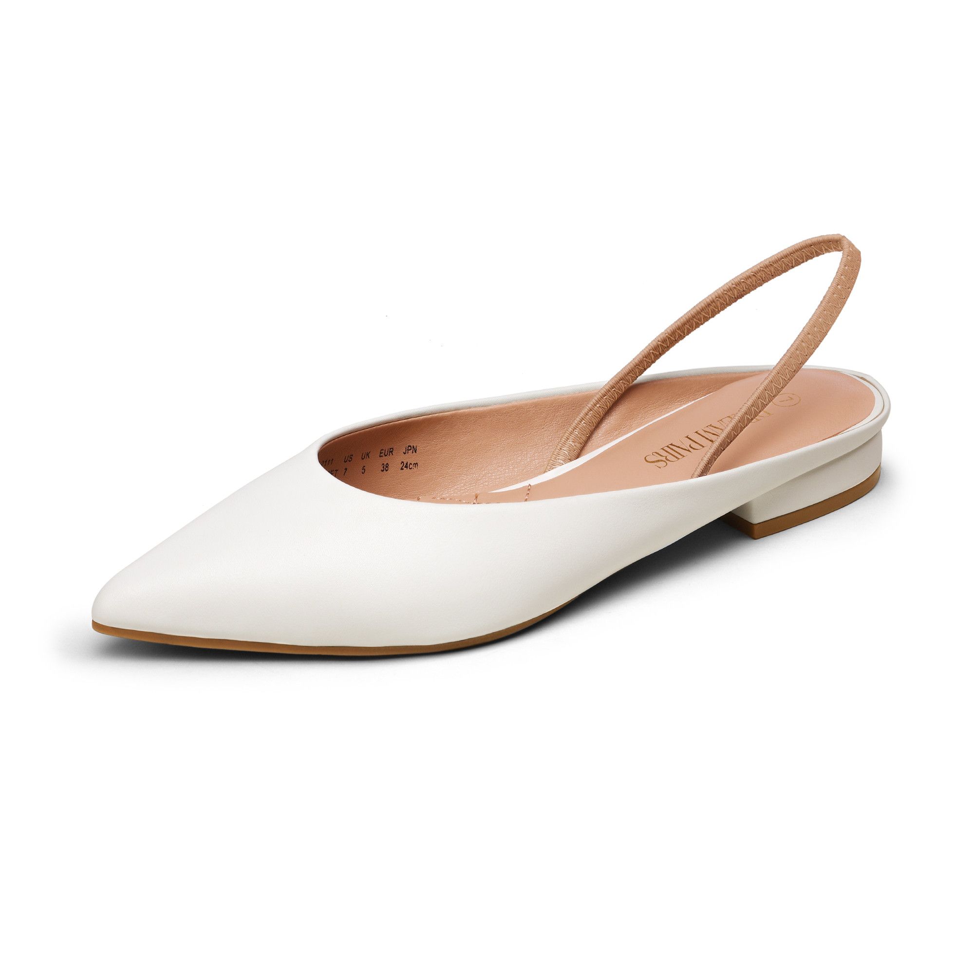 Dream Pairs Women's Fashion Ballet Flats Dressy Pointed Toe Slingback Flats Shoes DFA2111 WHITE/P... | Walmart (US)