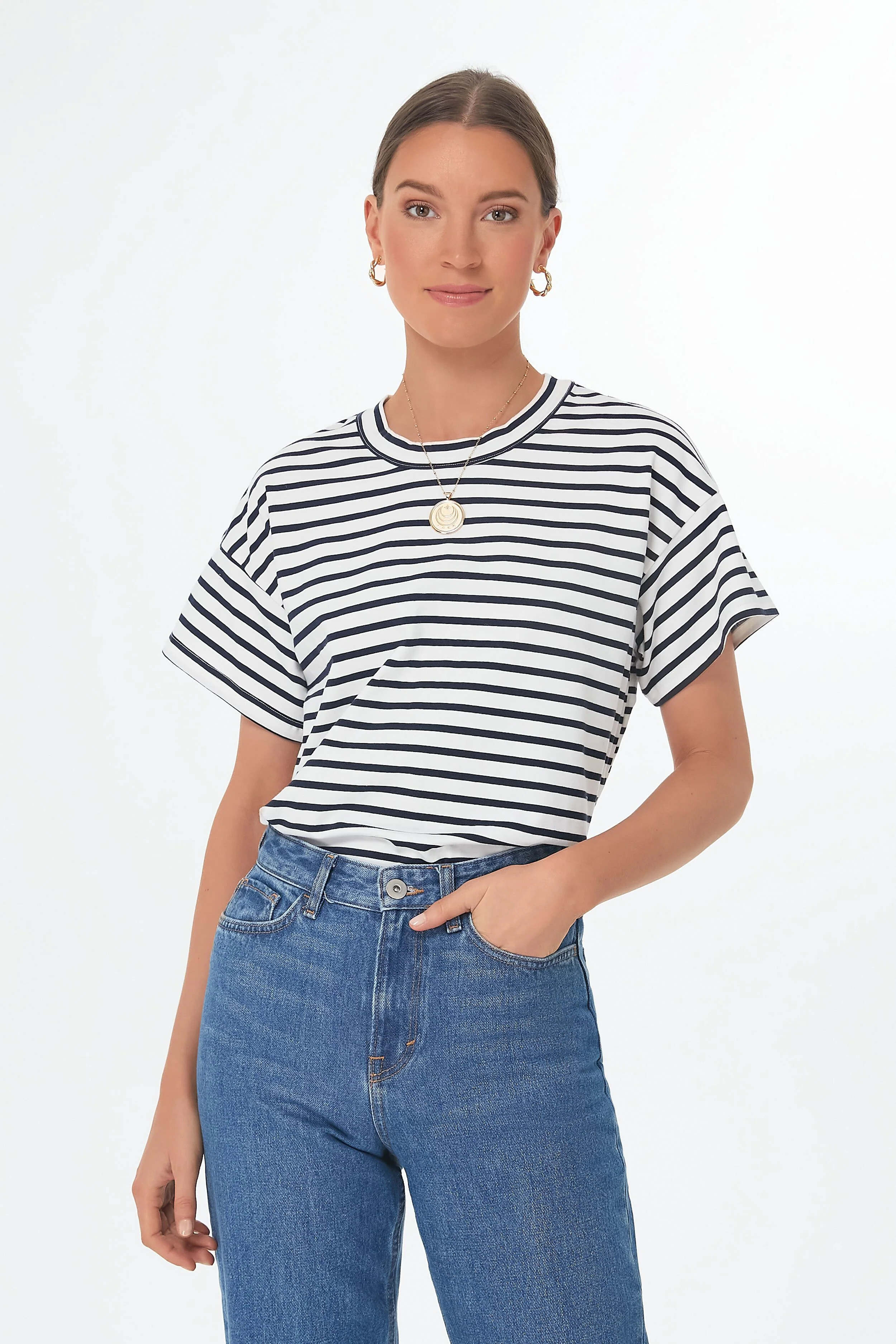 Blue Striped Julia Tee | Tuckernuck (US)