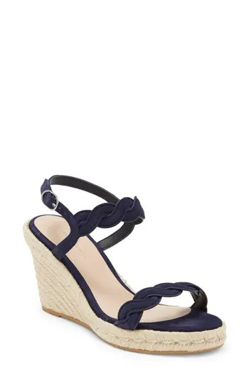 Stuart Weitzman Twist Espadrille Platform Wedge Sandal in Nice Blue at Nordstrom Rack, Size 8 | Nordstrom Rack