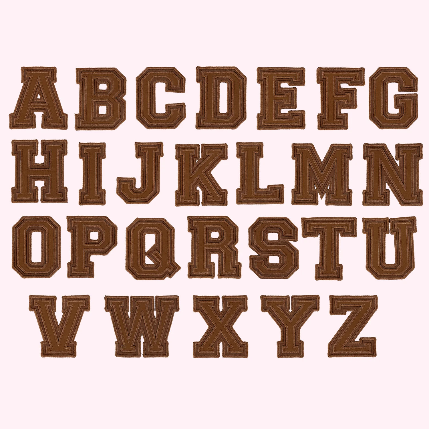 Chocolate Varsity Nylon Letter Patch | Stoney Clover Lane