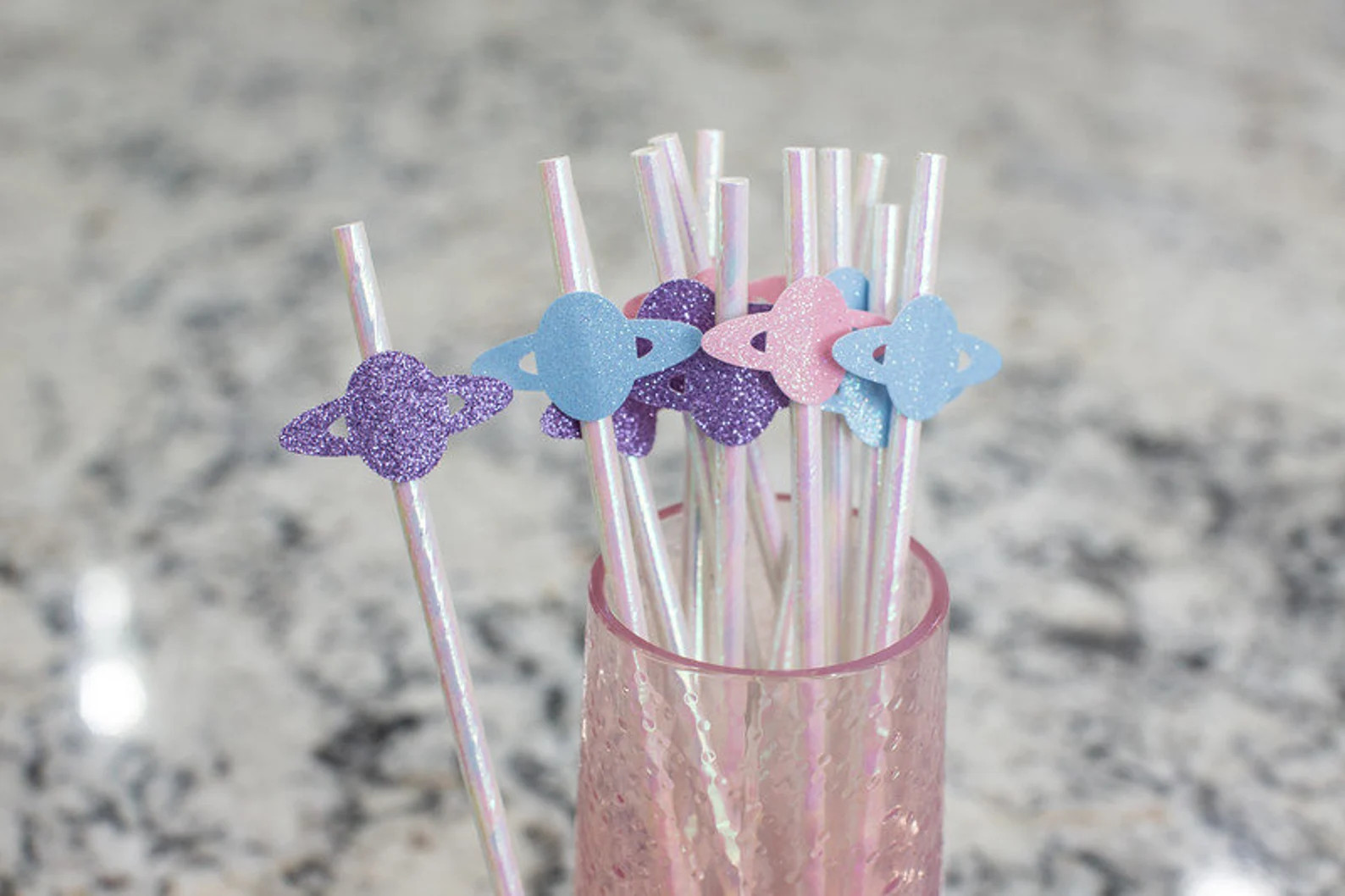 Pastel Planet Straws, Galaxy Party Decorations (12 ct) | Etsy (Global)