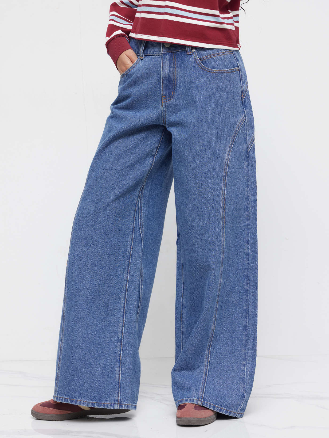 Mid Rise Wide Leg | Cider