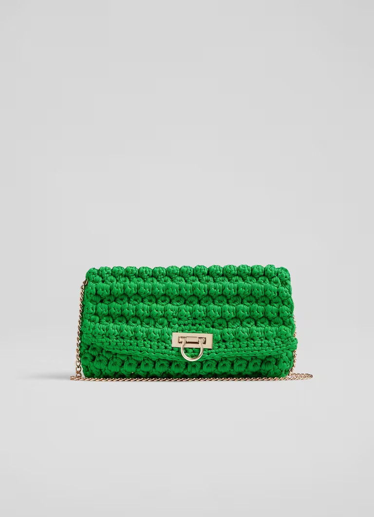 Essie Green Woven Fabric Clutch | L.K. Bennett (UK)