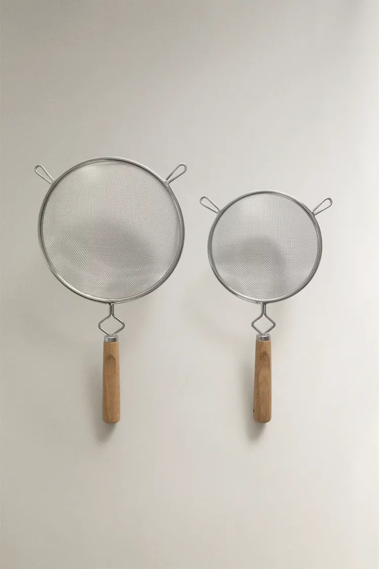 STEEL COLANDER OAK WOOD HANDLE | Zara US