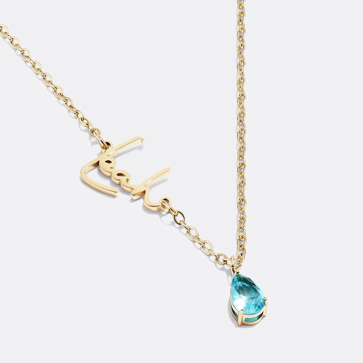 Handmade Birthstone Name Necklace | Mint & Lily