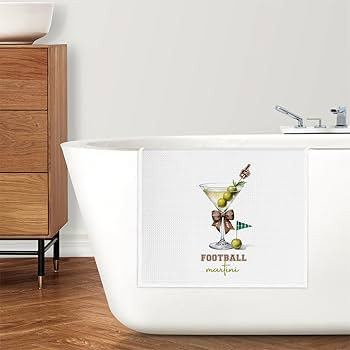 Coquette Bow Football Martini Kitchen Dish Towels,Martini Gifts for Women Girls Football Lovers,F... | Amazon (US)