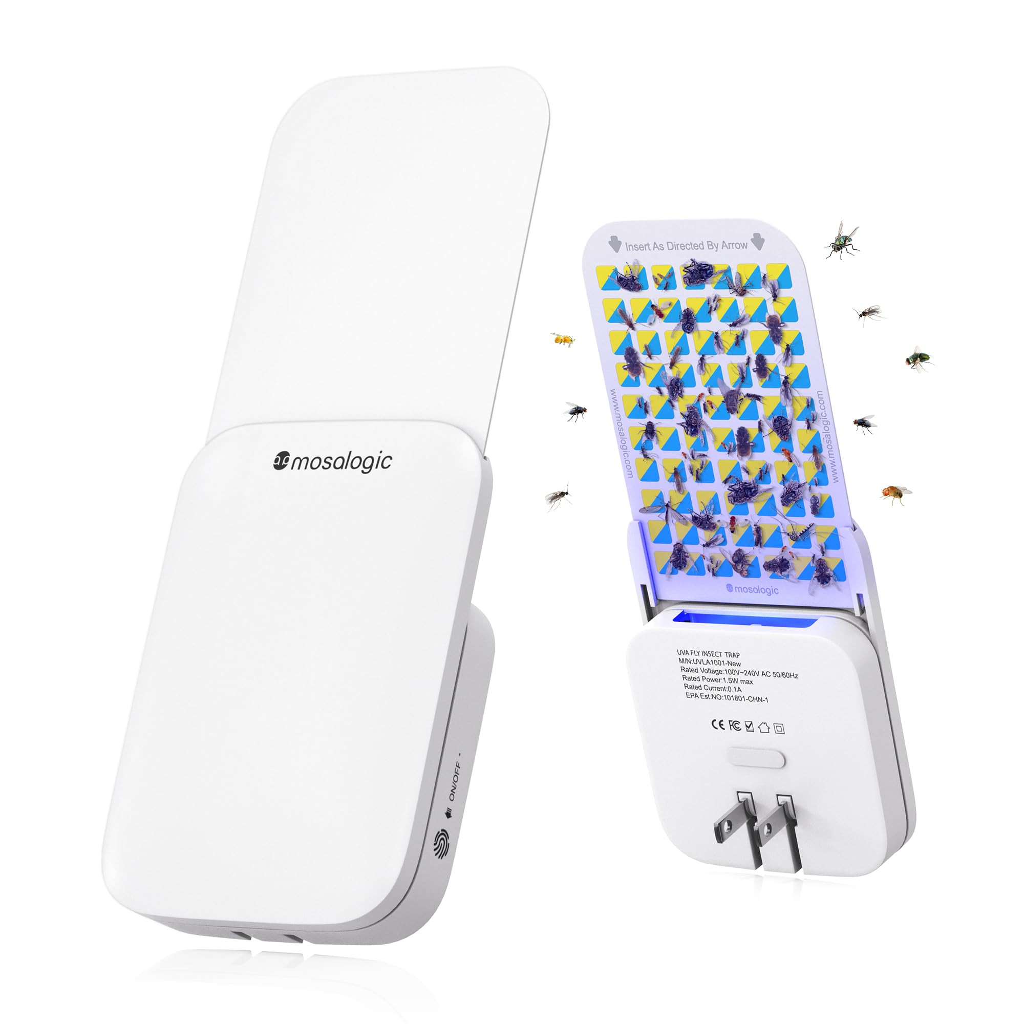 Mosalogic Fruit Fly Traps for Indoors Gnat Trap for House Indoor-600 Sqft Protection Area UV Fly ... | Amazon (US)