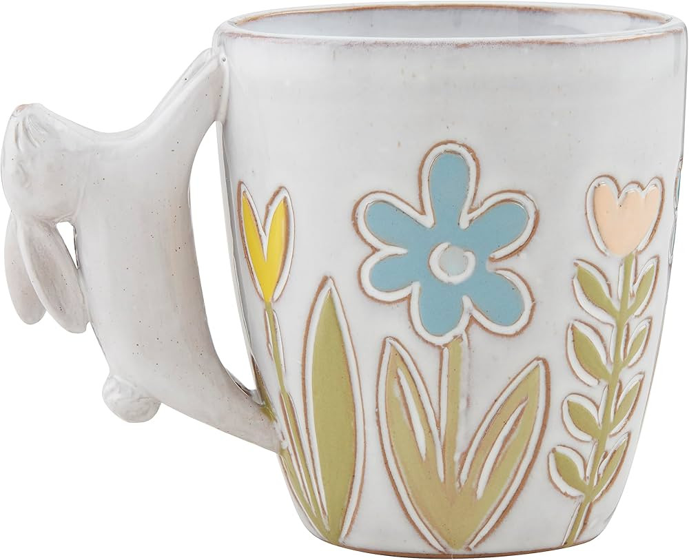 Mud Pie Handle Mugs, Bunny; 4" x 3.5" | Amazon (US)
