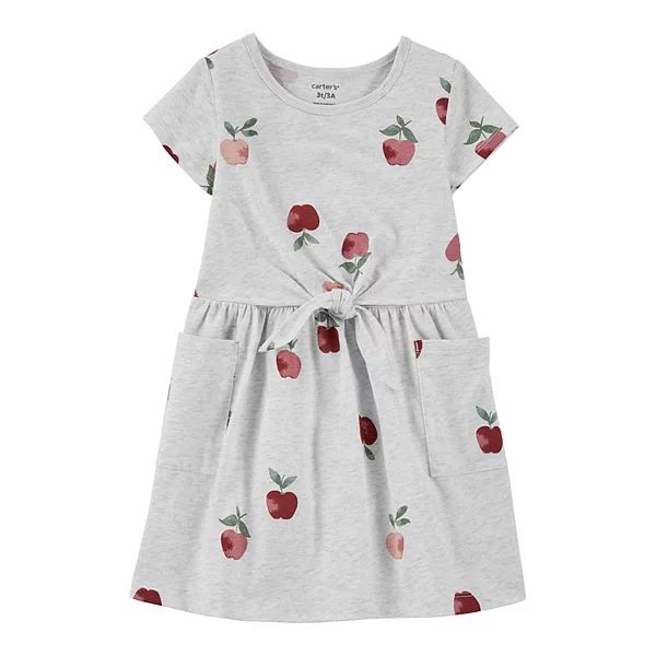 Toddler Girl Carter's Apple Print Jersey Dress | Kohl's