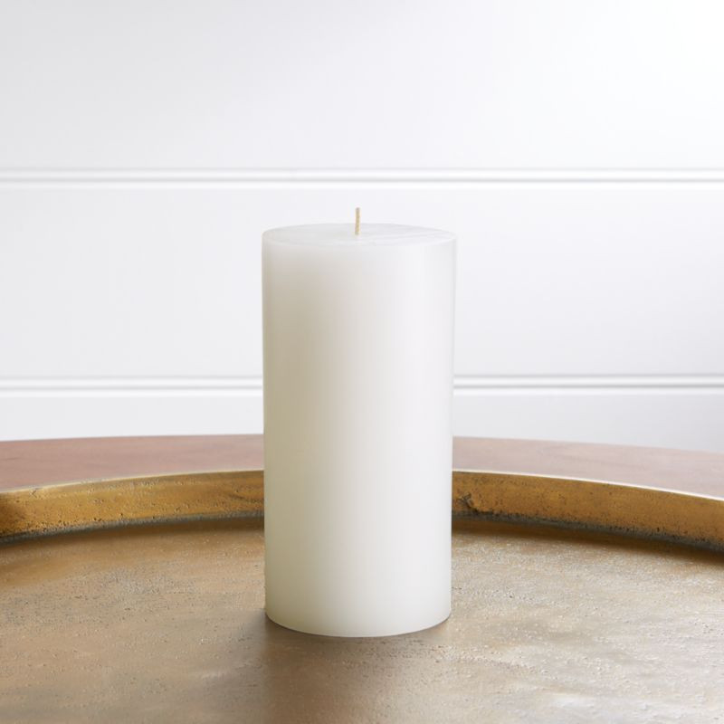 3"x6" White Pillar Candle + Reviews | Crate and Barrel | Crate & Barrel