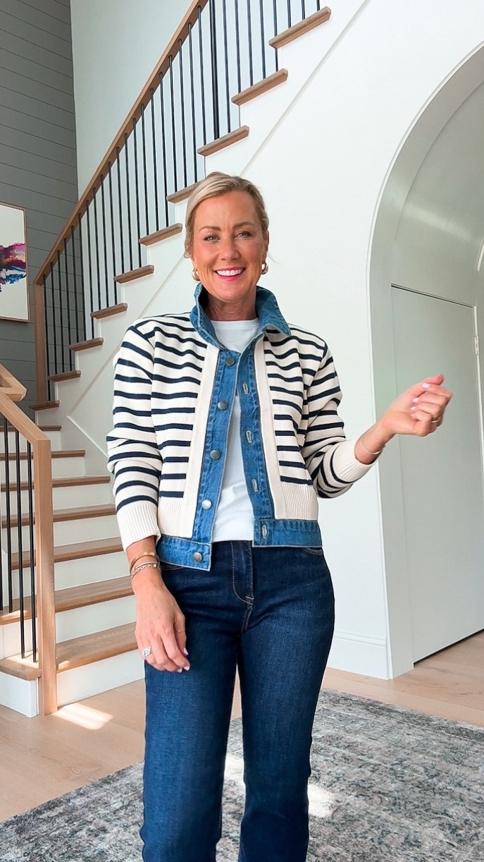 Love this layered look! This jacket is great for a summer night or an early fall morning. Size: XS

#LTKStyleTip #LTKOver40 #LTKSeasonal