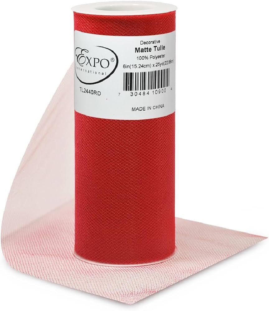 Amazon.com: Expo International Decorative Matte Tulle, Roll/Spool of 6 Inches X 25 Yards, Polyest... | Amazon (US)