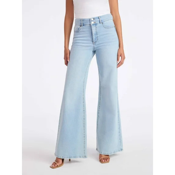 Sofia by Sofia Vergara Women's and Women's Plus Margot Wide Leg High Rise Jeans, 30.5" and 32.5" ... | Walmart (US)