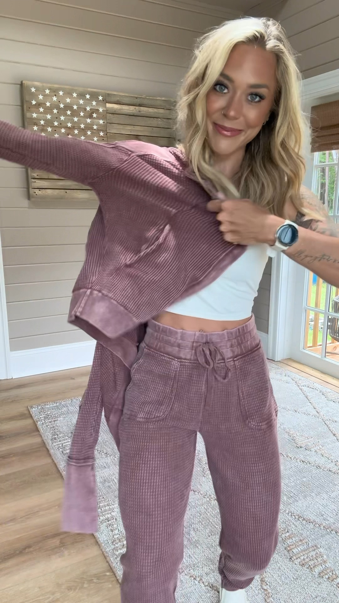 Perfect set going into fall — thermal $60 hoodie & sweats🤎 I’m in the S! Awesome sizing & colors available on @walmartfashion✨ so easy to style! 

#walmartpartner #walmartfashion /#liketkit / neutrals / comfy / for her / fall inspo / Walmart finds / under $80 / casual style / Holley Gabrielle 

#LTKFindsUnder100 #LTKVideo #LTKStyleTip