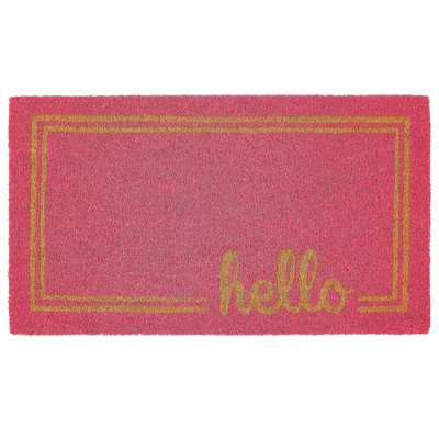 mDesign Entryway Doormat with Natural Fibers, Script | Target