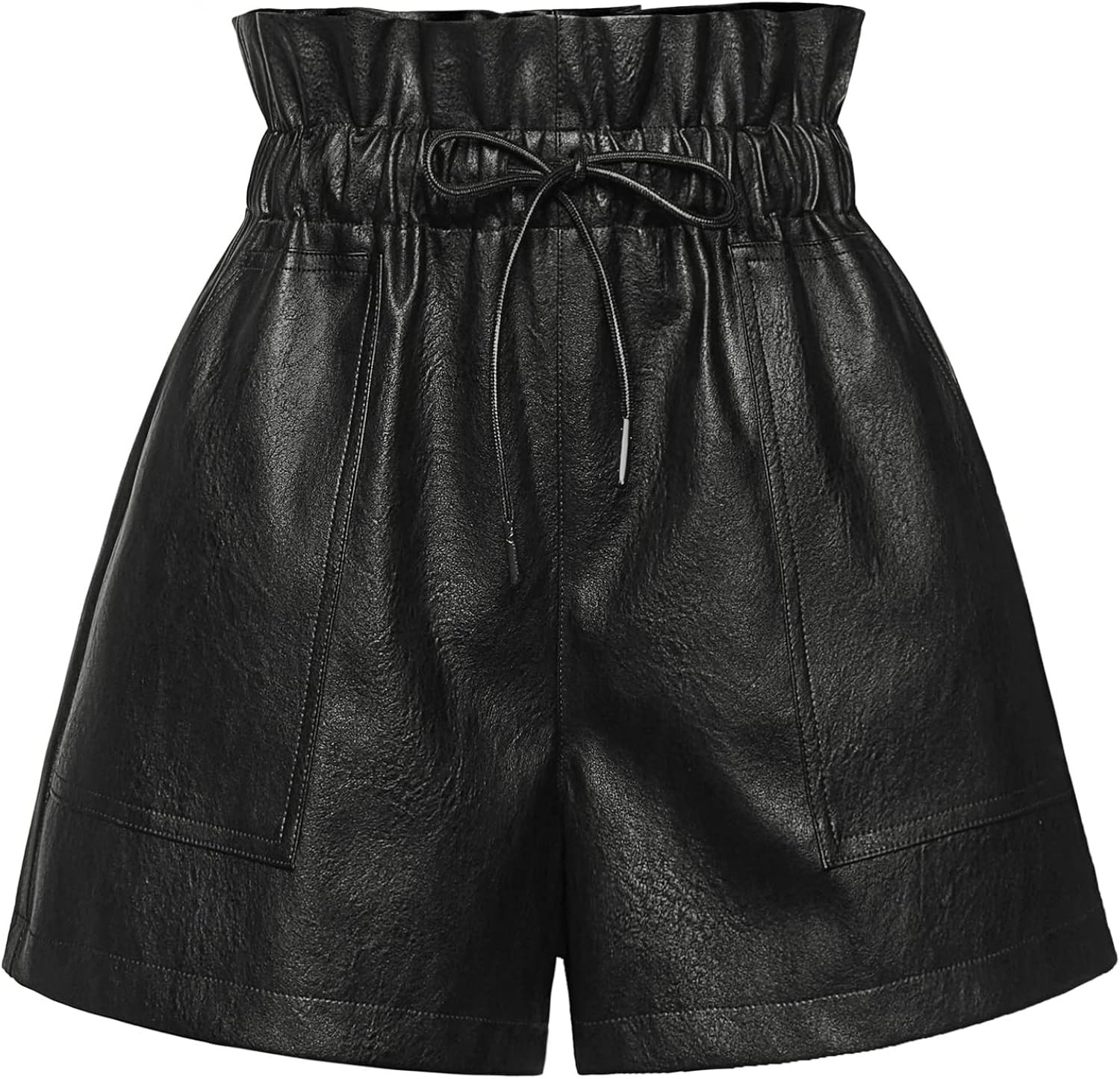 QIANXIZHAN Women's Leather Shorts, Faux High Waisted Wide Leg Sexy Shorts | Amazon (US)