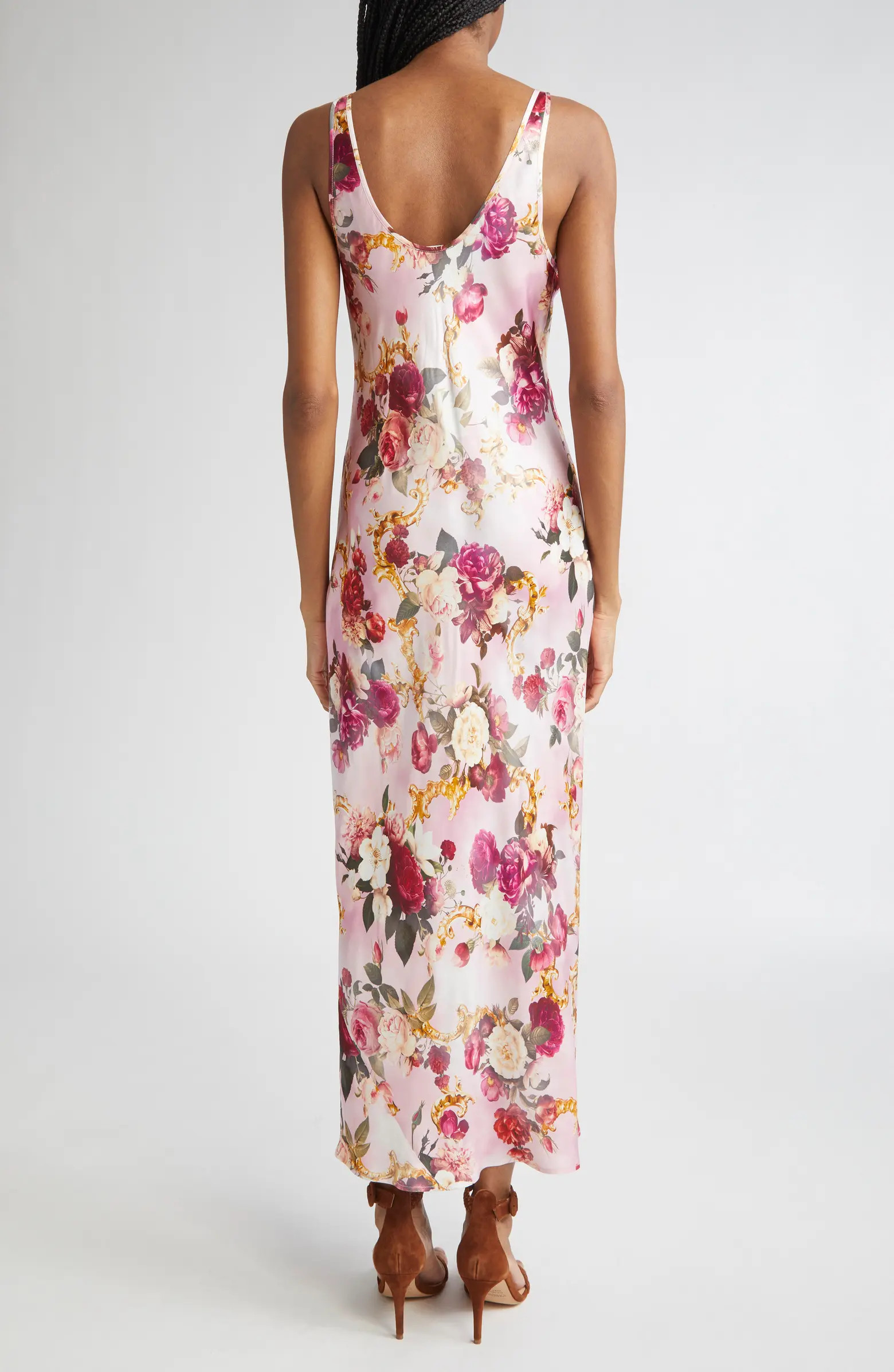 L'AGENCE Akiya Floral Satin Maxi Dress | Nordstrom | Nordstrom