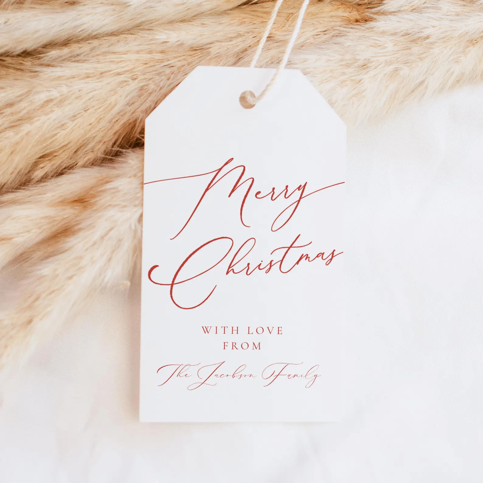 VALENTINA PRINTED + SHIPPED Christmas Tags, Christmas Gift Tags, Elegnat Minimalist Merry Christm... | Etsy (US)