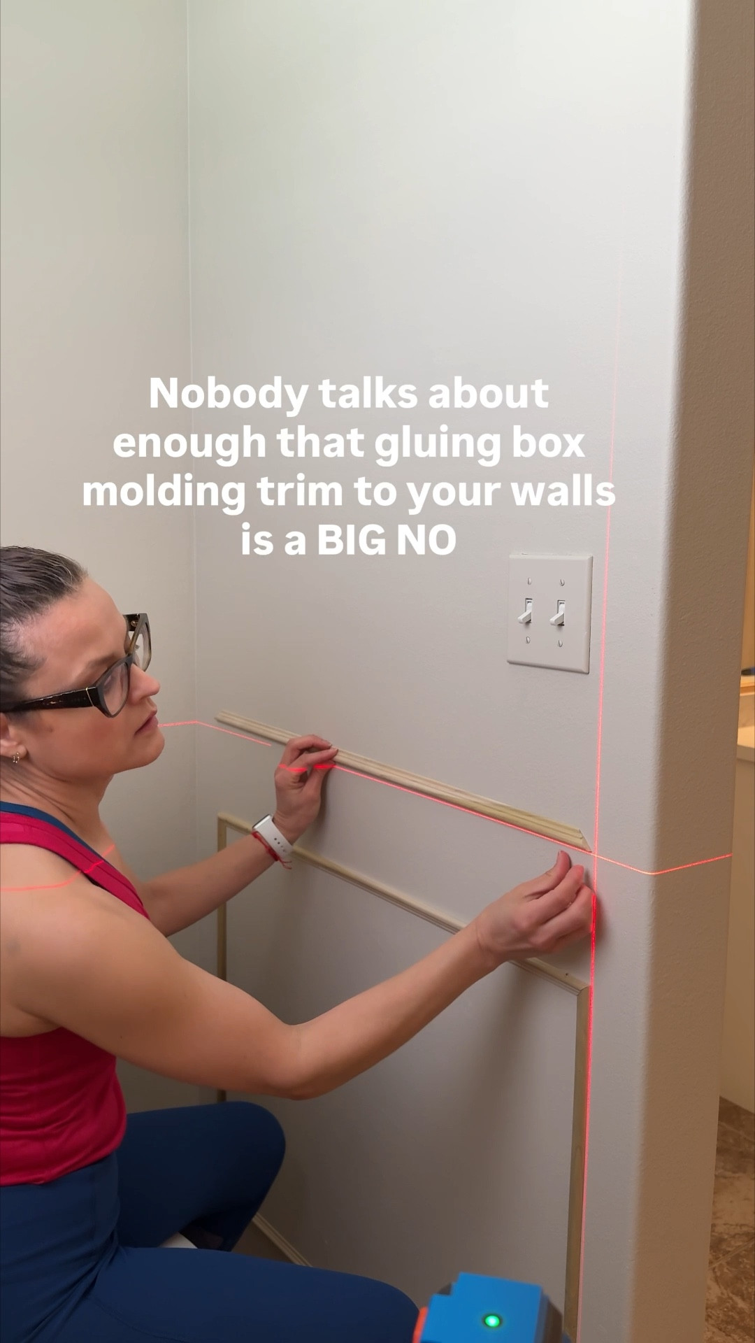 Using glue on box molding trim might feel like the “extra secure” option, but it actually causes more damage than good. When it’s time to remove or change it, glue can:
	•	Tear drywall paper
	•	Pull chunks of wall with it
	•	Turn a simple update into a full wall repair 😩

The good news? You don’t need it.

Brad nails + caulk are enough.
✔️ Holds the trim securely
✔️ Looks clean and professional
✔️ Way easier to remove in the future

#LTKHome