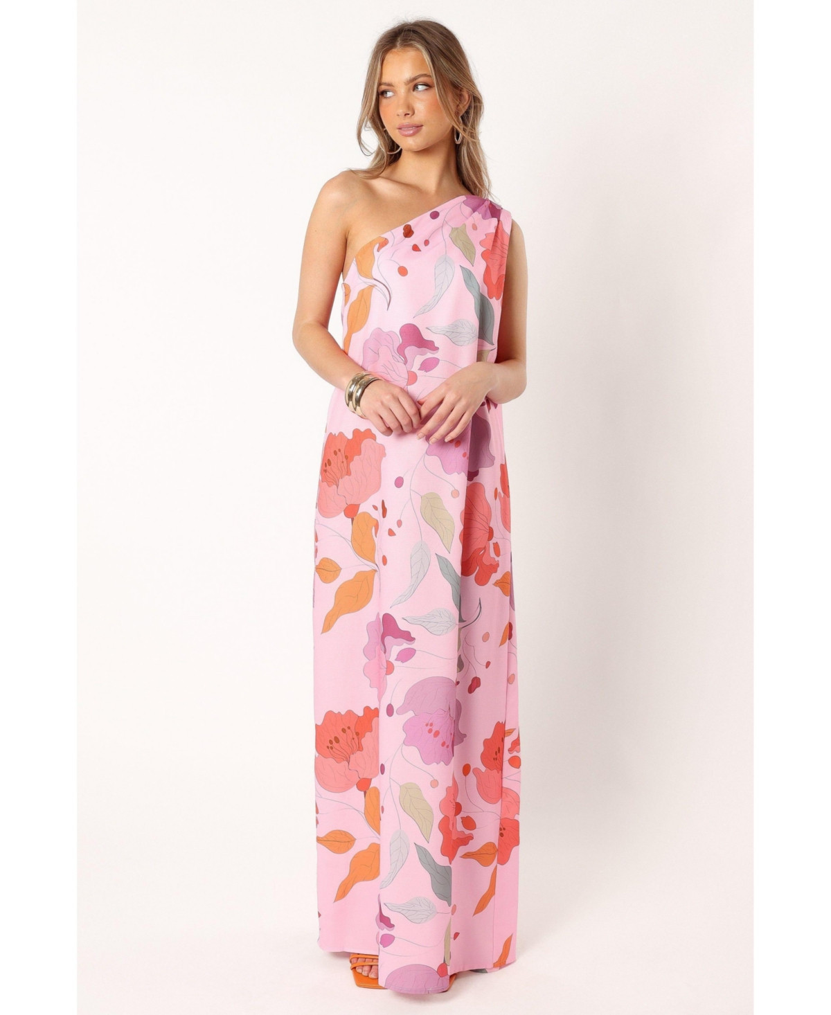 Petal and Pup Women's Tillie One Shoulder Maxi Dress - Pink | Macy's