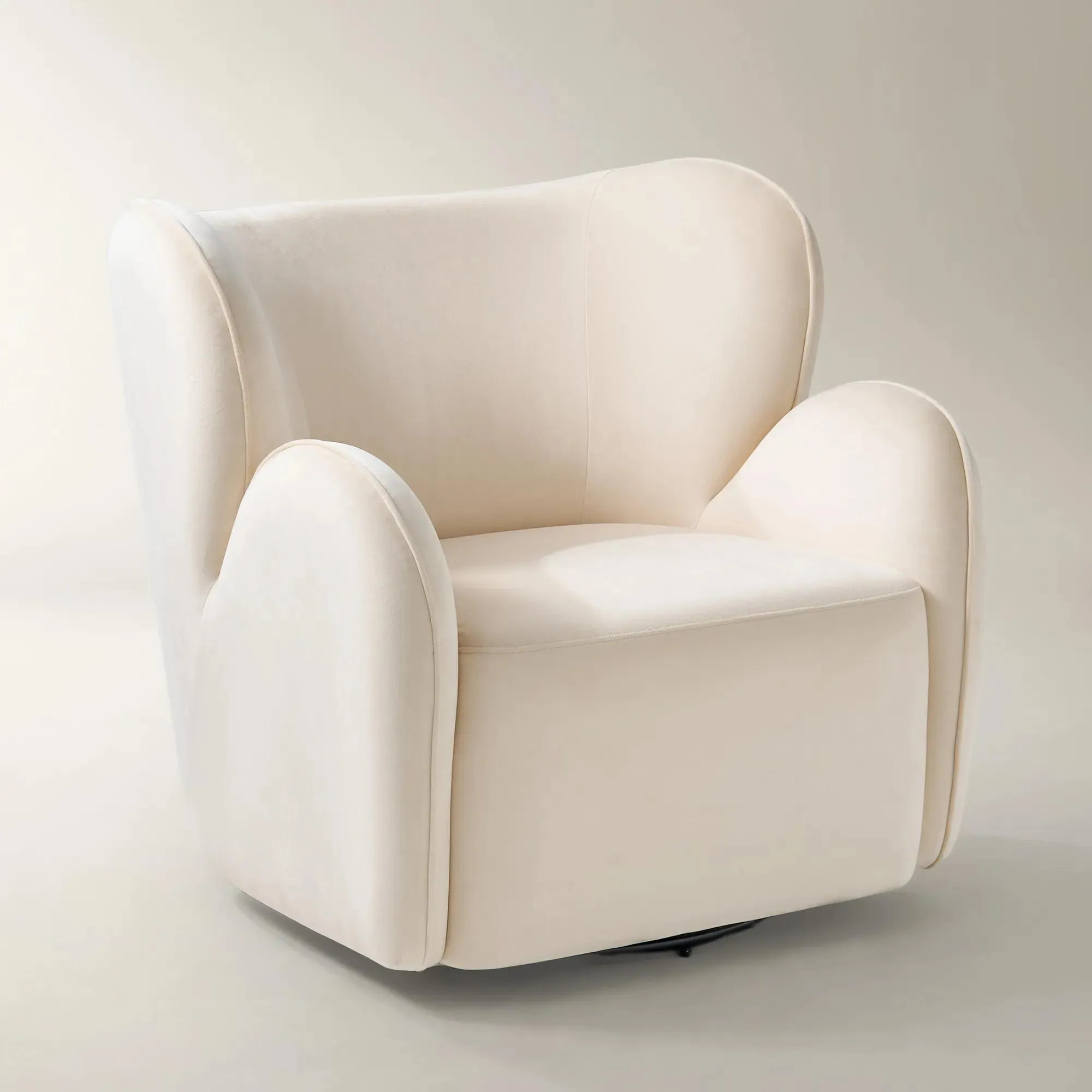Ceres Velvet Accent Chair - Ivory | Z Gallerie