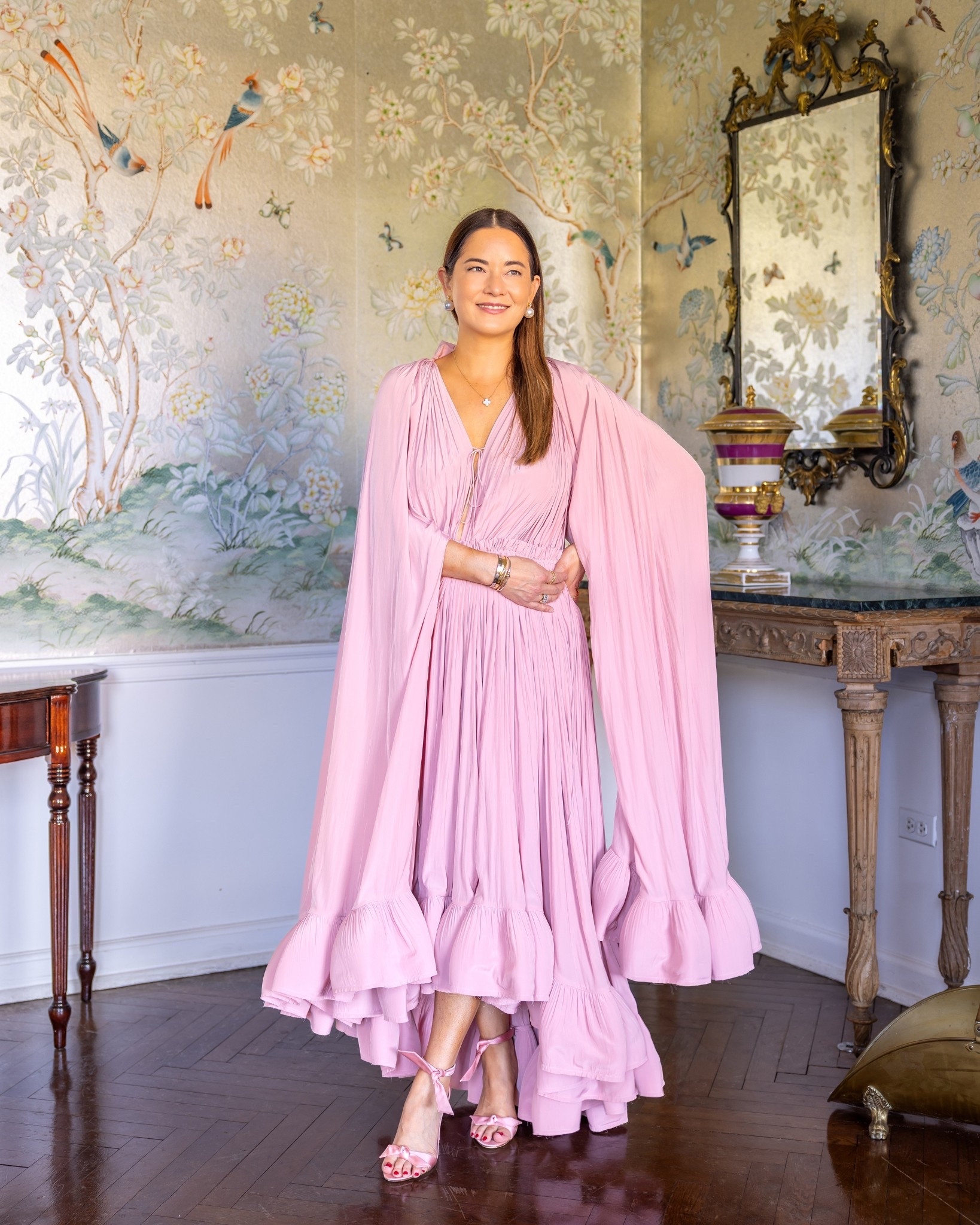 Love this gorgeous pink designer dress. Sharing some of my top pink dresses and accessories for the holiday season ⬇️

#LTKSeasonal #LTKHoliday #LTKgrwm