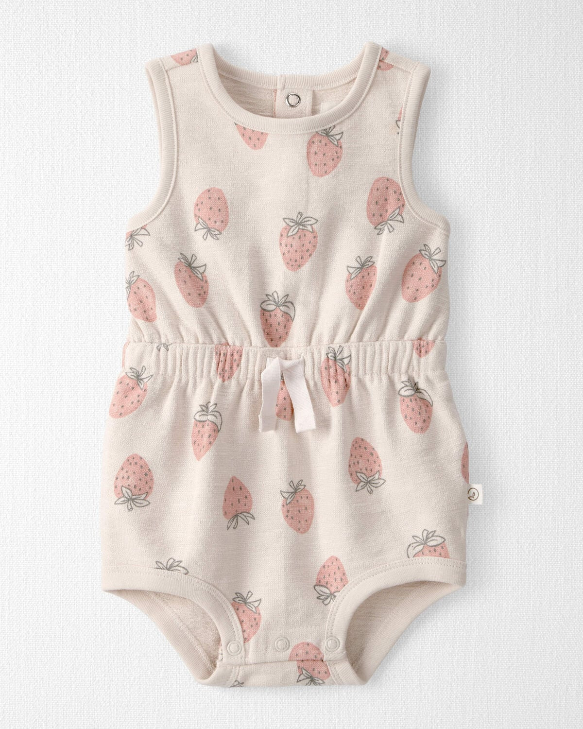 Baby Girl Organic Cotton Romper in Strawberry Print | Carter's Inc