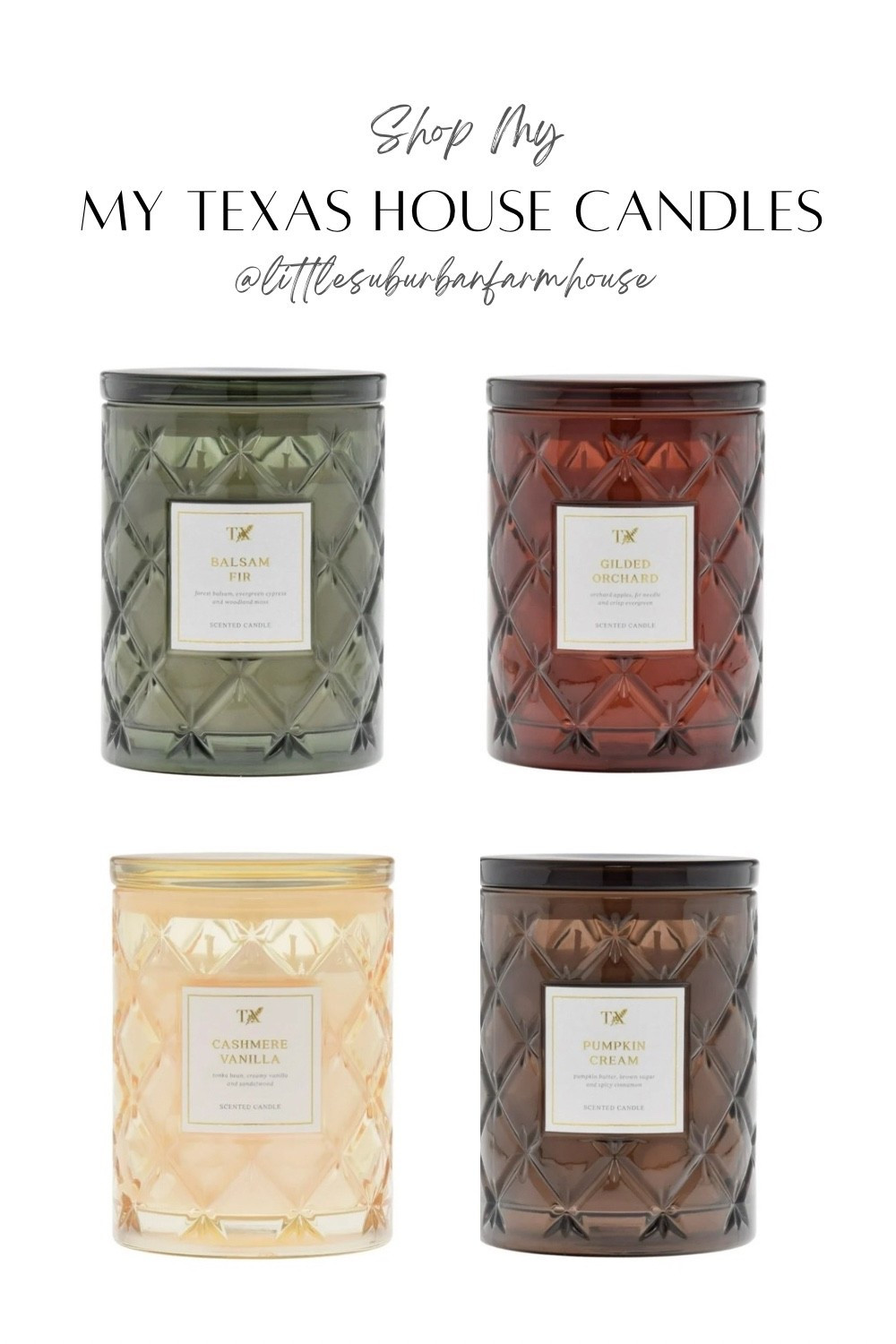 The My Texas House candles from Walmart are SO GOOD! The Balsam Fir is my favorite! For under $15 it’s a great value! 

#LTKSaleAlert #LTKSeasonal #LTKHome