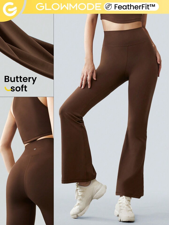 GLOWMODE 31" FeatherFit™ Flared Leggings | SHEIN