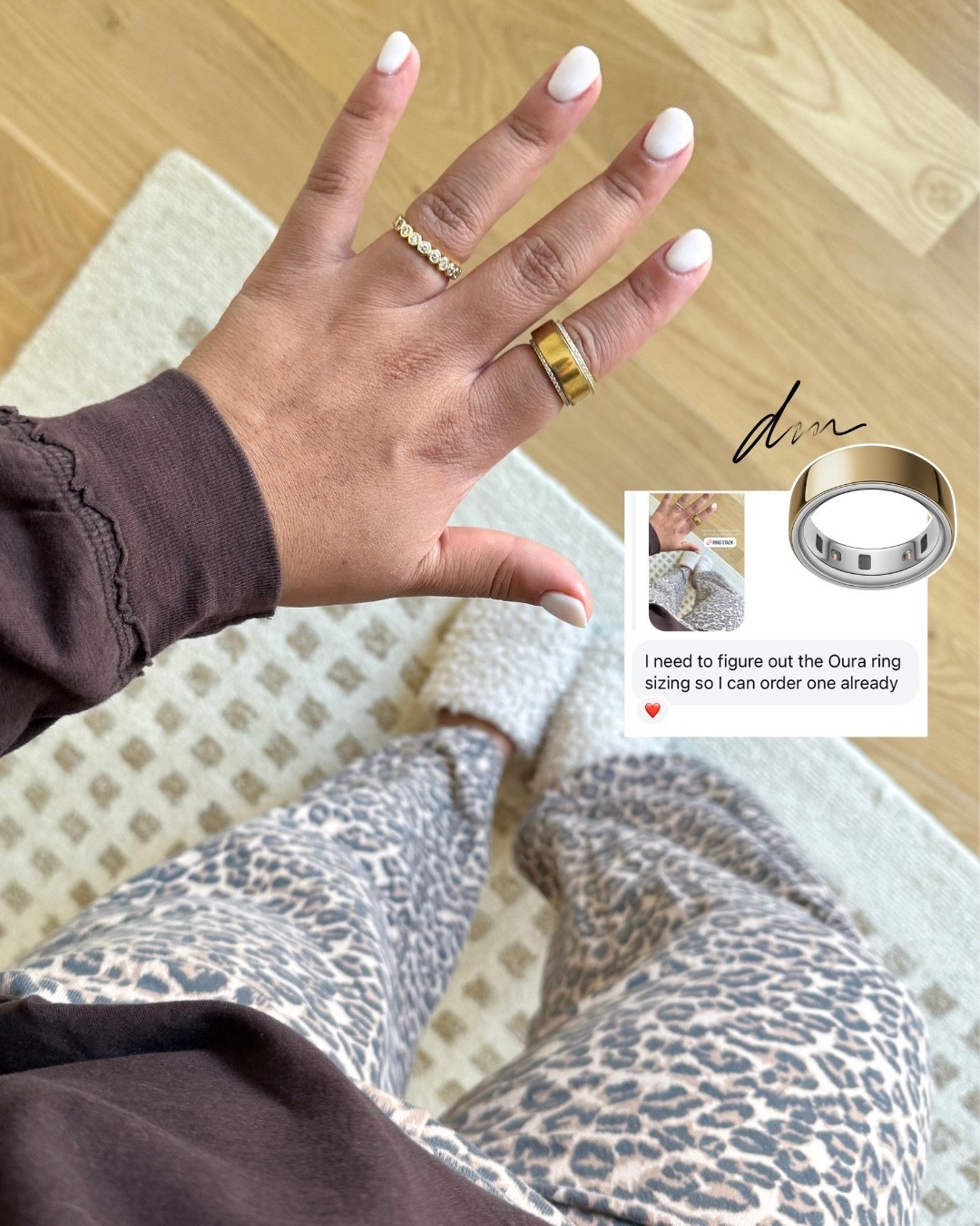 in my dms: I love my Oura ring and highly recommend, just size up a full size on whatever finger you plan to wear it on! They recommend wearing on your pointer finger for most accurate results — I’m a size 10 on that finger so I got a size 11! ♡

#LTKfitnessgoals #LTKMidsize #LTKselfcare