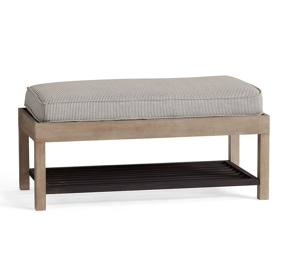 Lucy Mango Wood & Steel Storage Bench (39.25") | Pottery Barn (US)