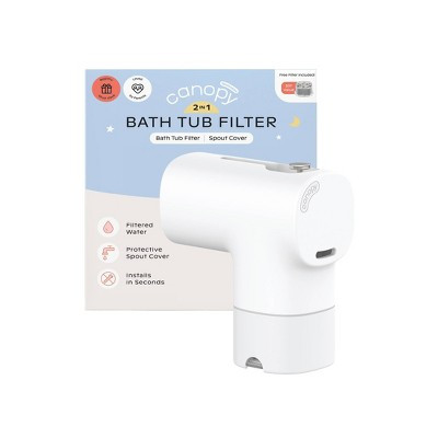 Canopy Bathtub Filter Advanced Multi-Stage Filtration to Reduce Contaminants; Soft, BPA Free Spout Cover, Dishwasher Safe, Easy to Install- White | Target