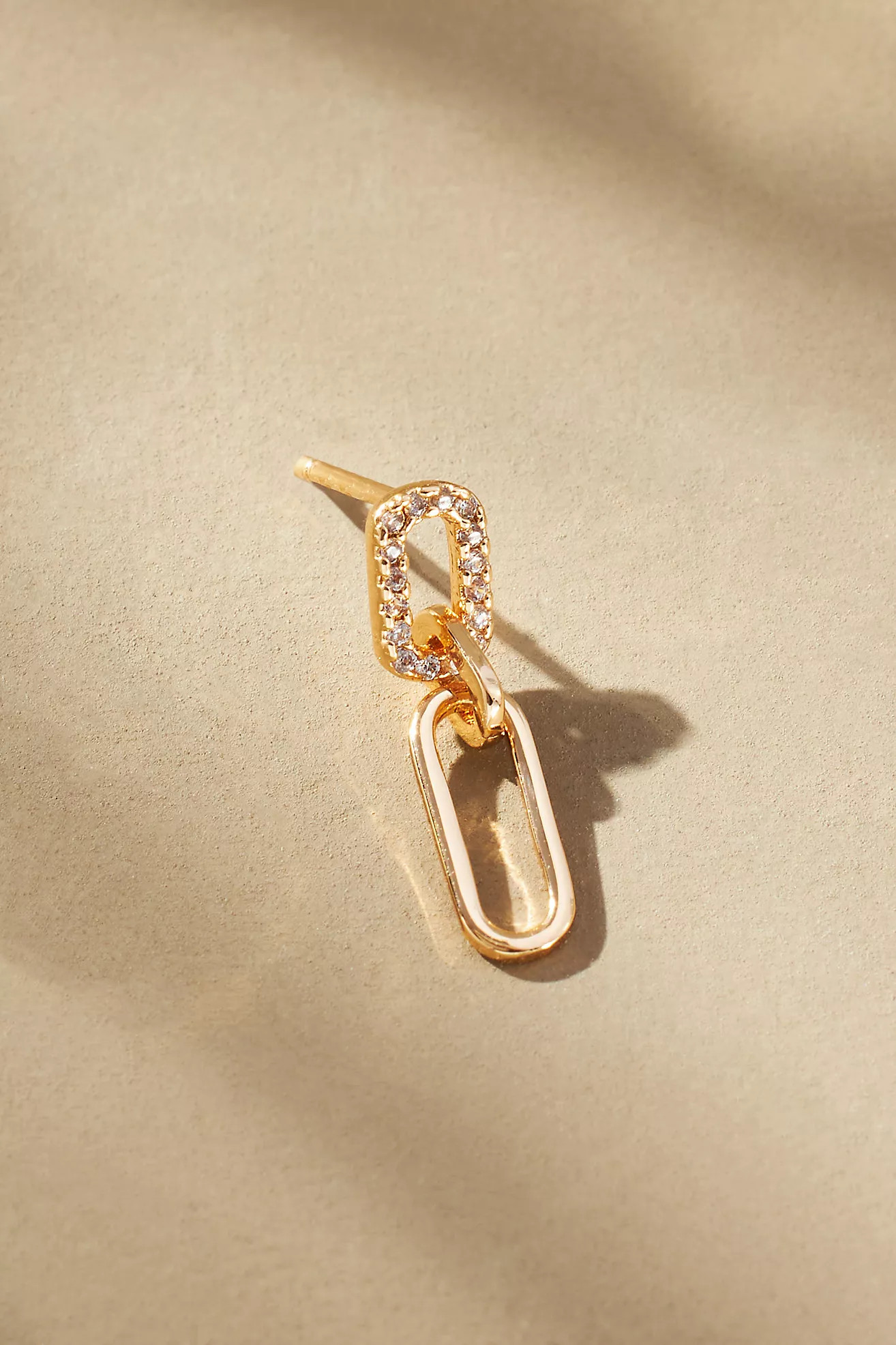 Baby Pavé Paperclip Earrings | Anthropologie (US)