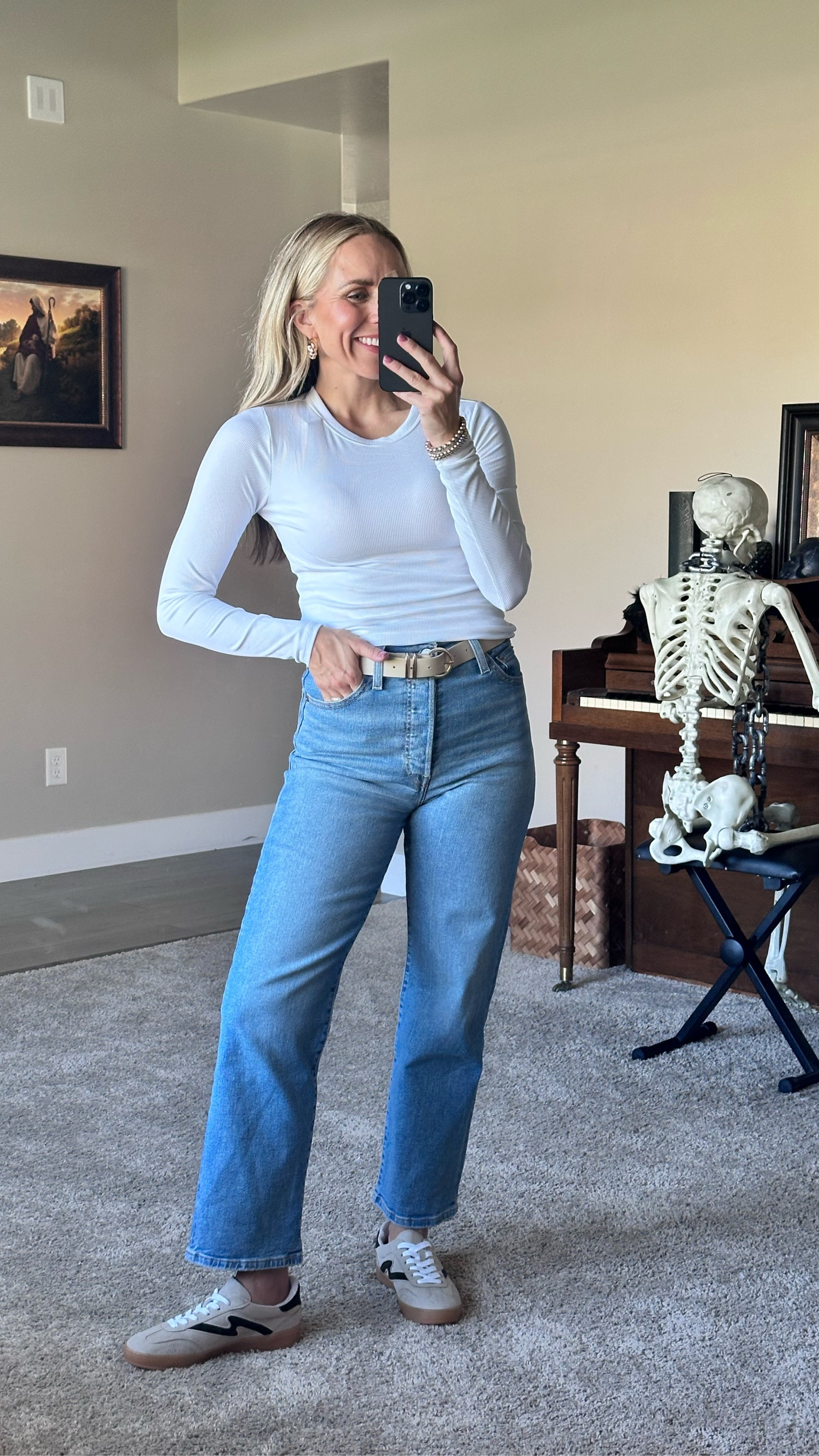Very fall wardrobe needs a good ribbed tee for layering!

This one is fantastic and only $7.98

It’s only available in store at Walmart right now in the white so grab it next time you go!  I linked an almost identical one from Gap that I also have and really love!

True to size!

#LTKStyleTip #LTKSeasonal #LTKFindsUnder50