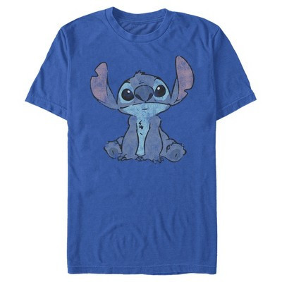 Men's Lilo & Stitch Watercolor Stitch  T-Shirt - Royal Blue - 2X Large | Target