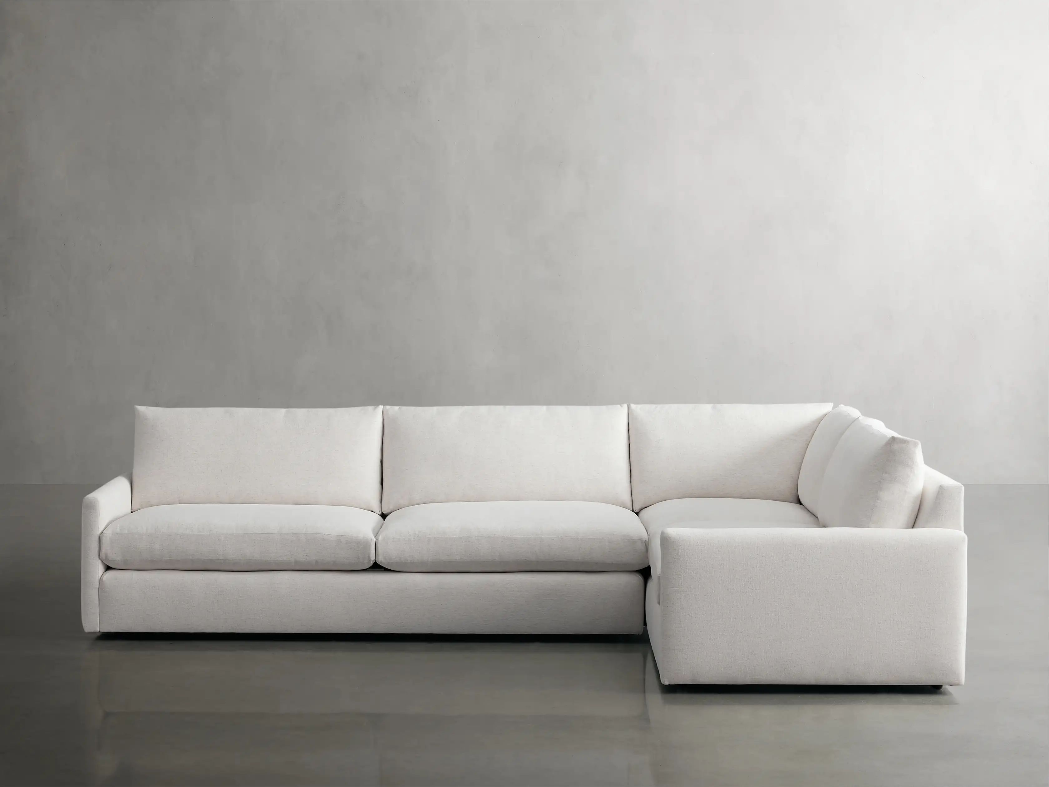 Kipton Two Piece Sectional in Nomad Snow | Arhaus