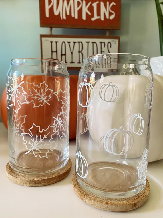 Read the full title
    Pumpkin Beer Can Glass - Fall Iced Coffee Glass - Halloween Beer Can Glas... | Etsy (US)