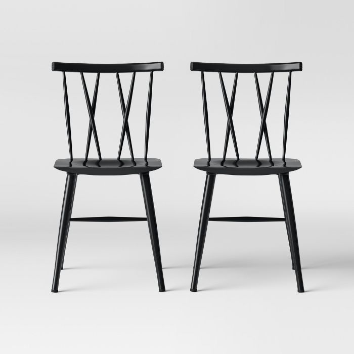 Set of 2 Becket Metal X Back Dining Chair - Project 62™ | Target