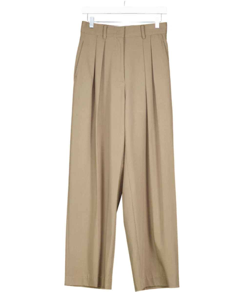 The Frankie Shop Green (paper Moon) Pleated Front Khaki Trousers UK S | eBay UK