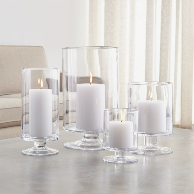 London Glass Hurricane Candle Holders | Crate & Barrel