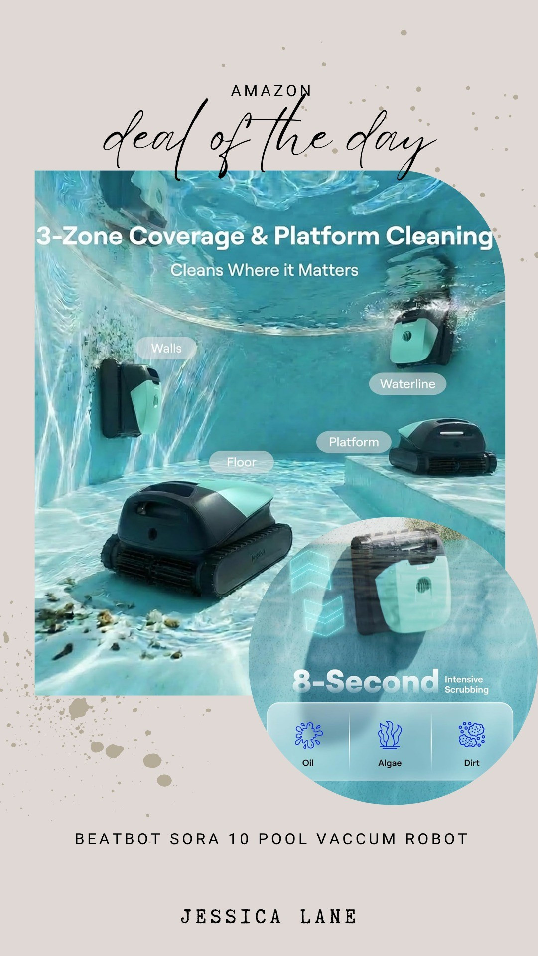 This pool vacuum robot is an absolute lifesaver if you hate cleaning your pool manually. It does all the heavy lifting, scrubbing the floors, walls, and even the waterline completely on its own so you can actually enjoy your summer.#poolmaintenance #amazonoutdoor #poolrobot #backyardessentials

#LTKSeasonal #LTKSaleAlert #LTKHome