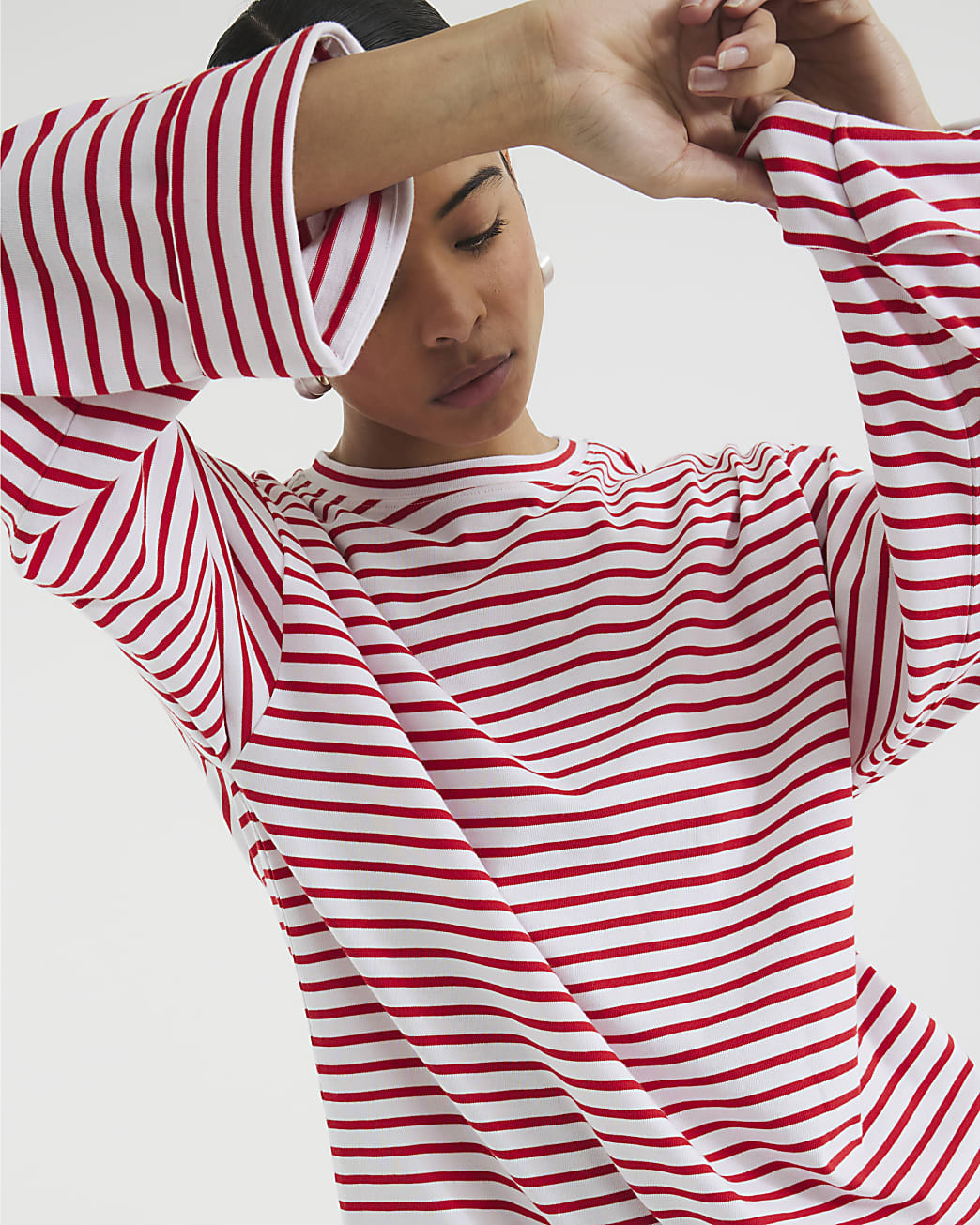Red Stripe Long Sleeve Top | River Island UK & IE