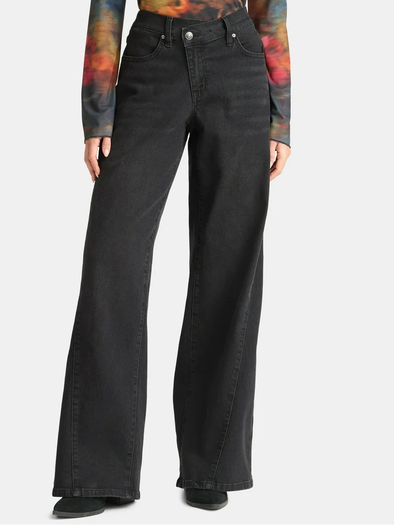 Madden NYC Women's Wide Leg Jeans, 32” Inseam, Sizes XXS-XXL | Walmart (US)