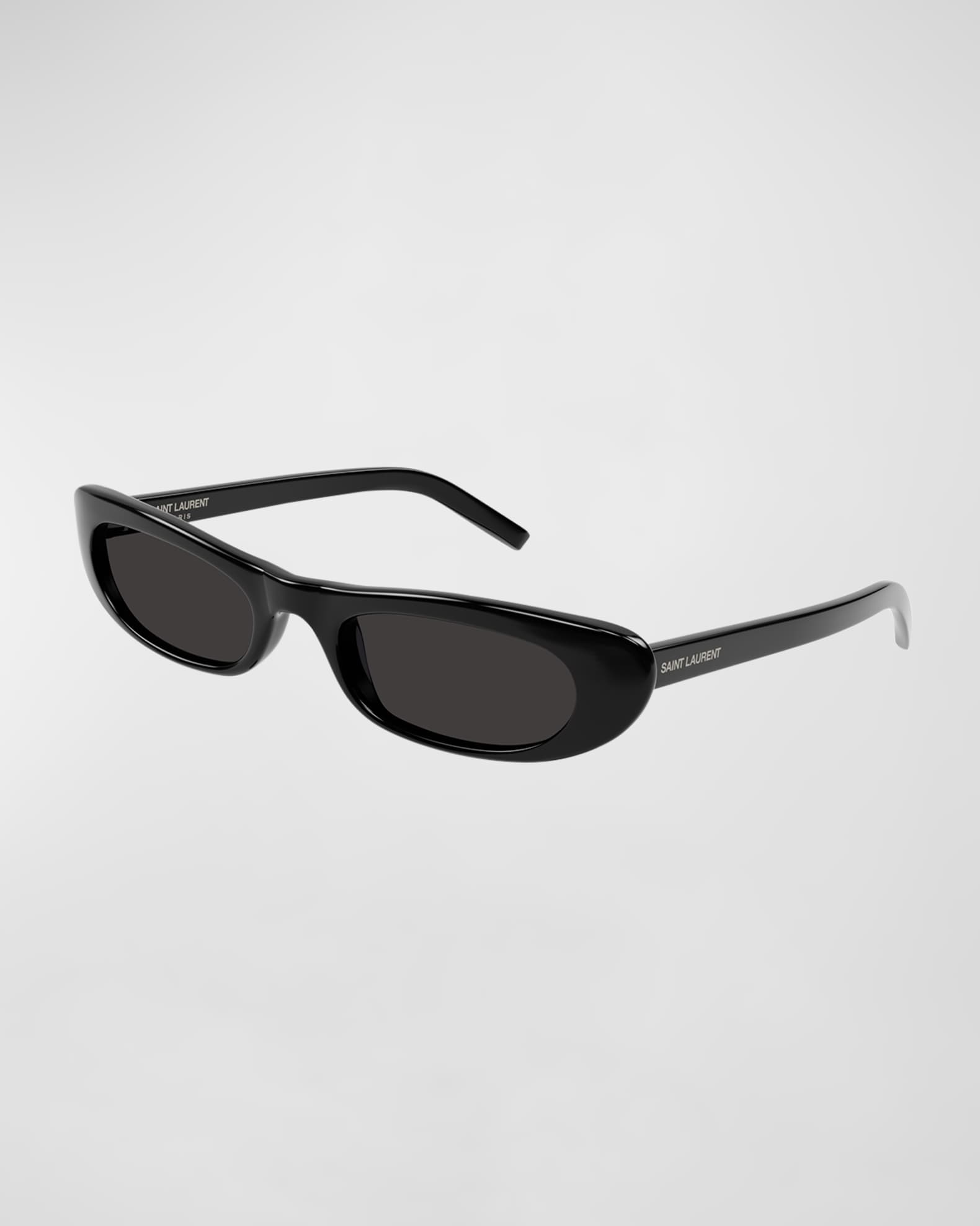 Slim Oval Acetate Sunglasses | Neiman Marcus