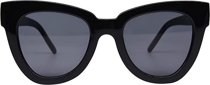 Womens Retro Oversized Cat Eye Sunglasses Acetate Butterfly Thick Frames | Amazon (US)